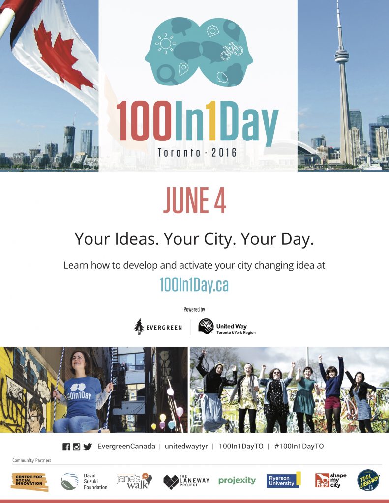 100In1DayToronto 2016 poster