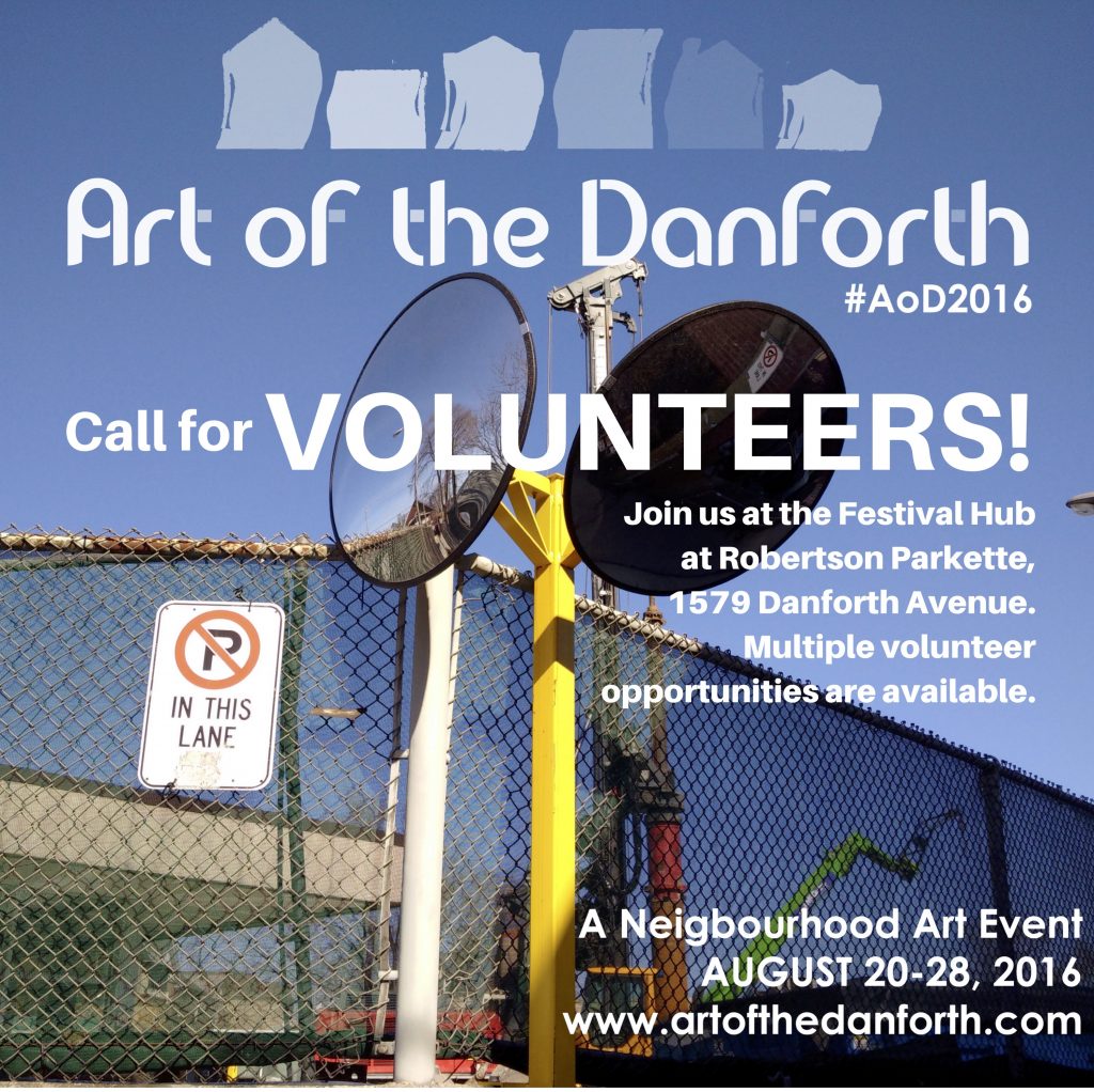 Volunteer with Art of the Danforth 2016