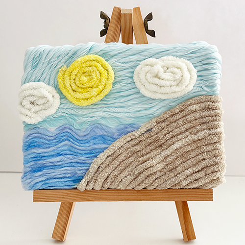 DIY Yarn Art, Easy Tactile Canvas 'Paintings